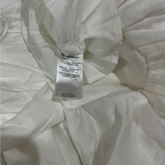 Reformation Balia Linen Dress in White - Picture 5 of 5